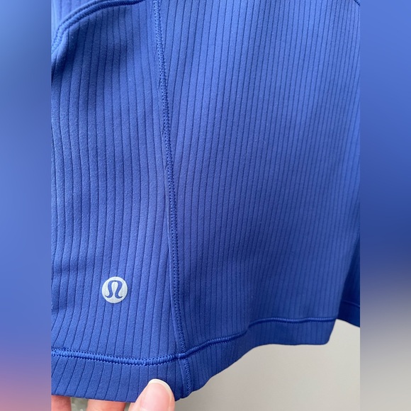 Lululemon It’s Rulu Run Ribbed Cropped Half Zip in Psychic Sz. 4 LW3GF2S - Picture 11 of 12